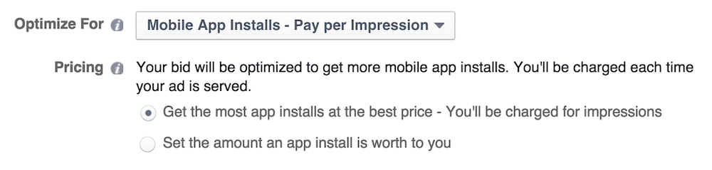 Facebook Mobile App Installs