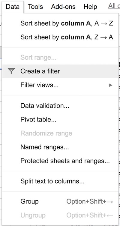 Google-Docs-Filter